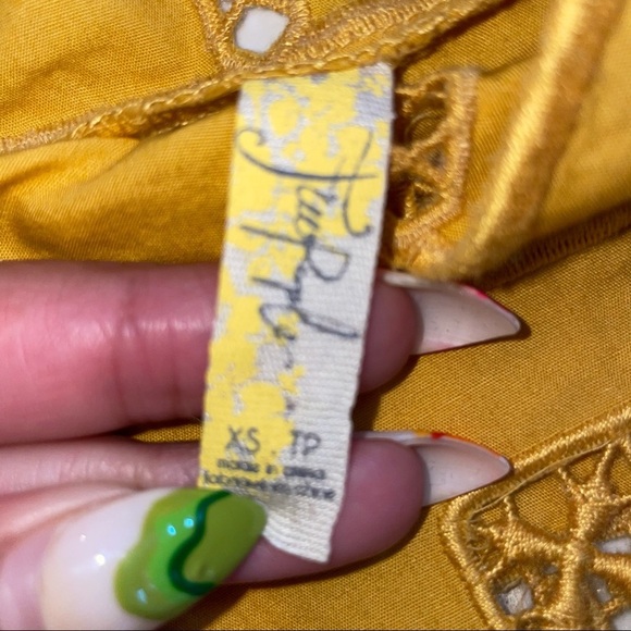Free People Mustard Yellow Eternity Blouse - Picture 6 of 8